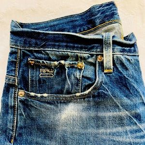 G Star Raw Jeans Mens Size 31X30 Dark Blue SC Low Boot Made In Italy Minor Flaw